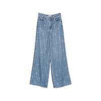 Self-portrait Self-Portrait Blue Denim - Wide-Leg Jeans Women