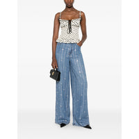 Self-portrait Self-Portrait Blue Denim - Wide-Leg Jeans Women