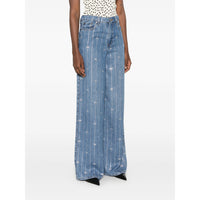 Self-portrait Self-Portrait Blue Denim - Wide-Leg Jeans Women