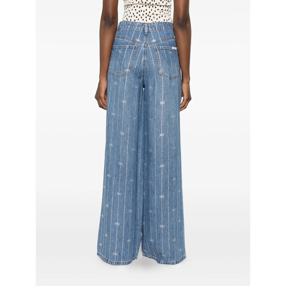 Self-portrait Self-Portrait Blue Denim - Wide-Leg Jeans Women