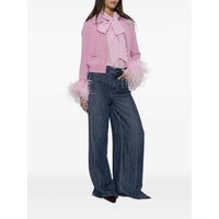 Self-portrait Self-Portrait Blue Denim - Wide-Leg Jeans Women