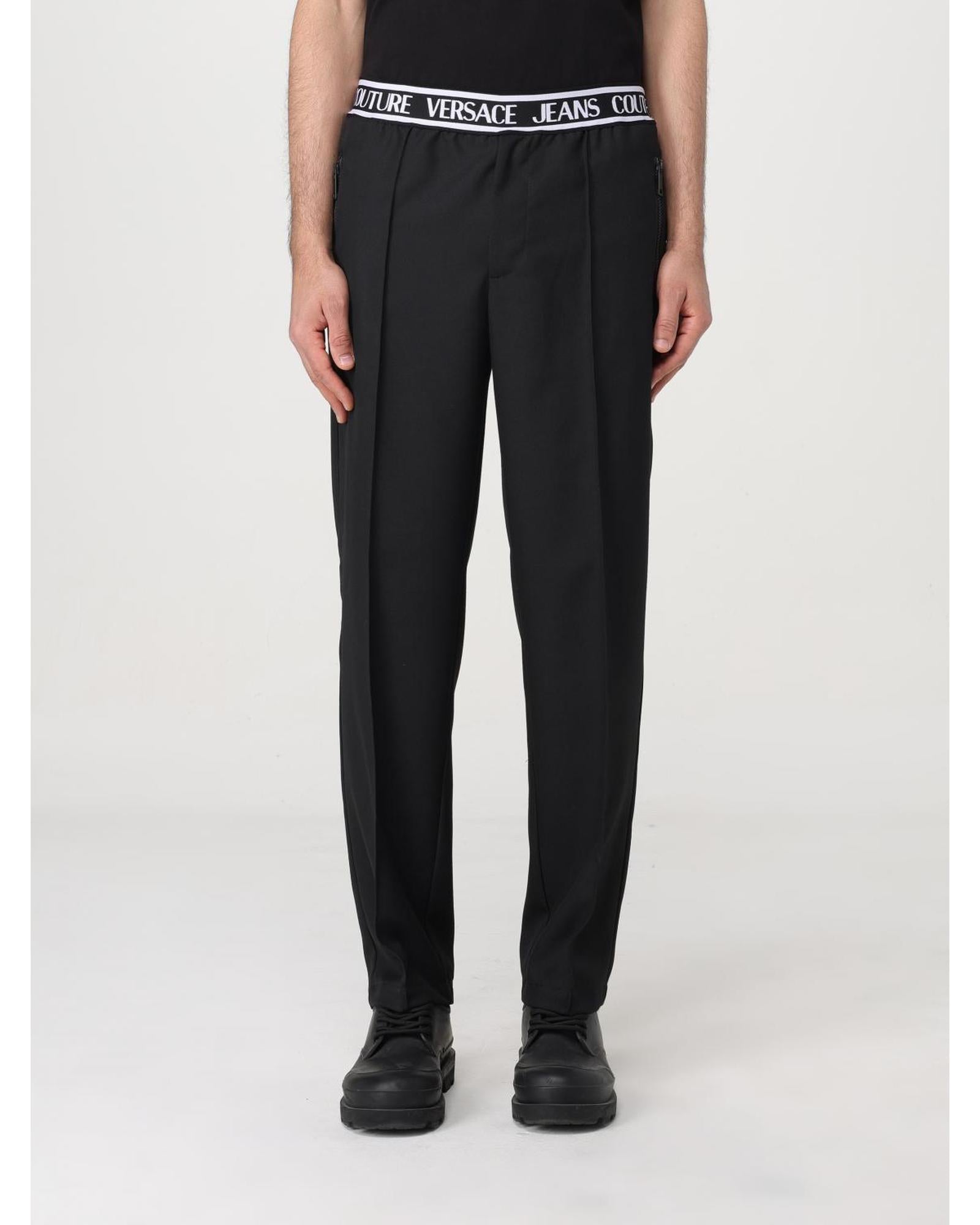 Versace Jeans Couture Couture Pants with Elastic Waistband Men Black