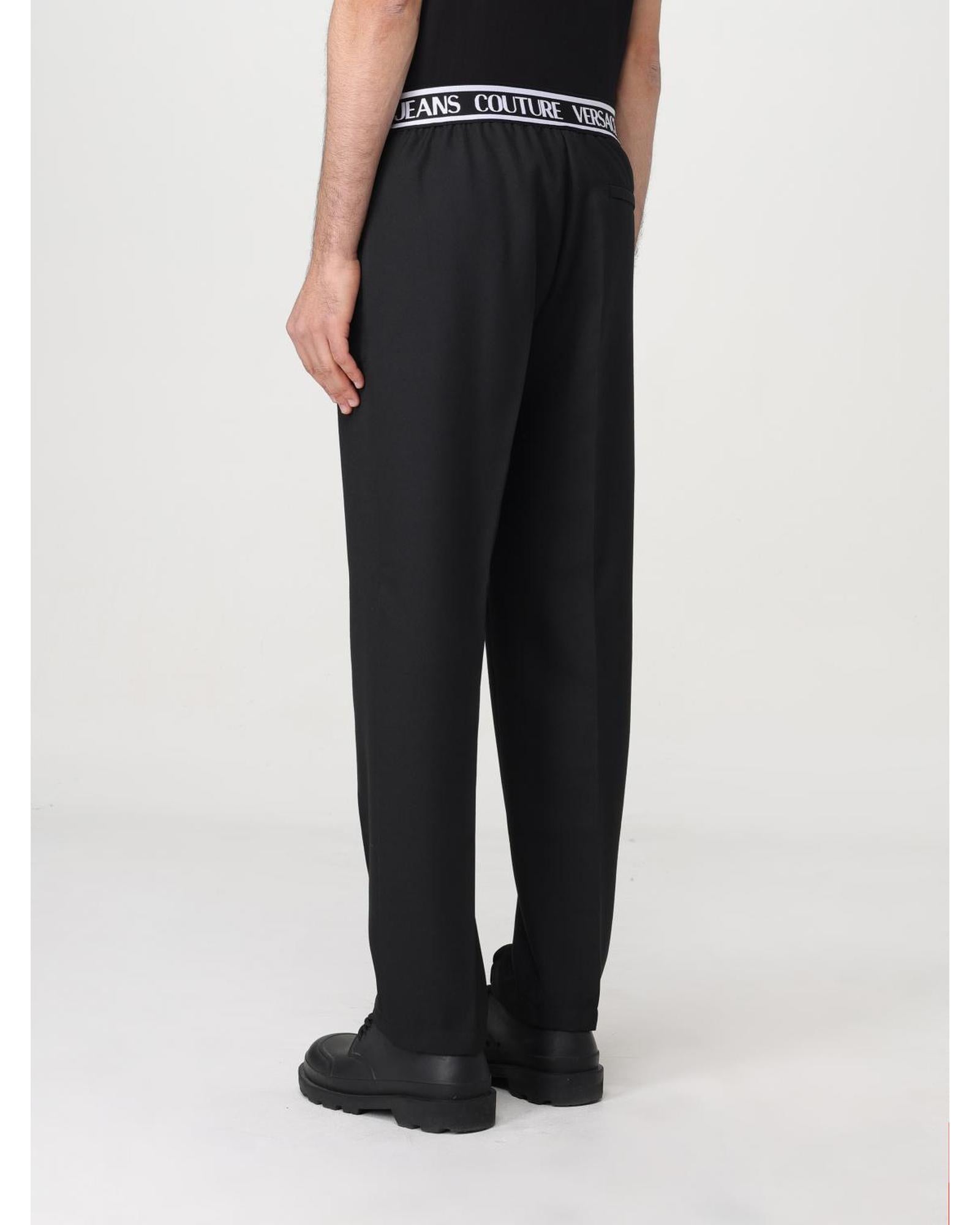 Versace Jeans Couture Couture Pants with Elastic Waistband Men Black