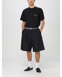 Versace Jeans Couture Tailored Shorts with Branded Waistband Men Black