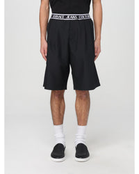 Versace Jeans Couture Tailored Shorts with Branded Waistband Men Black Regular S Black
