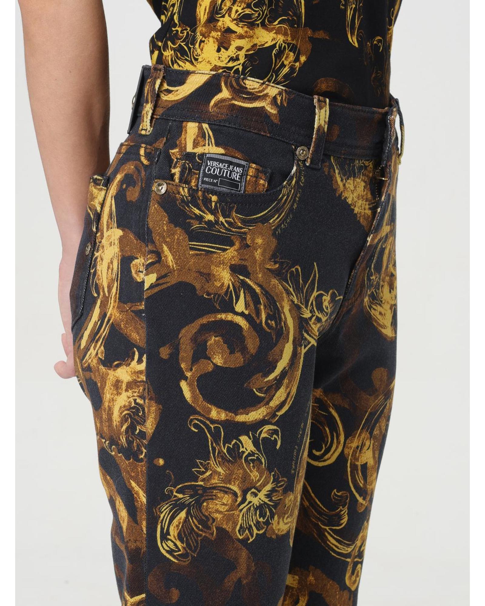 Versace Jeans Couture Baroque Print Straight Leg Jeans Women