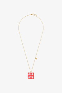 Givenchy 4G Liquid Golden Color Pendant Necklace_Coral
