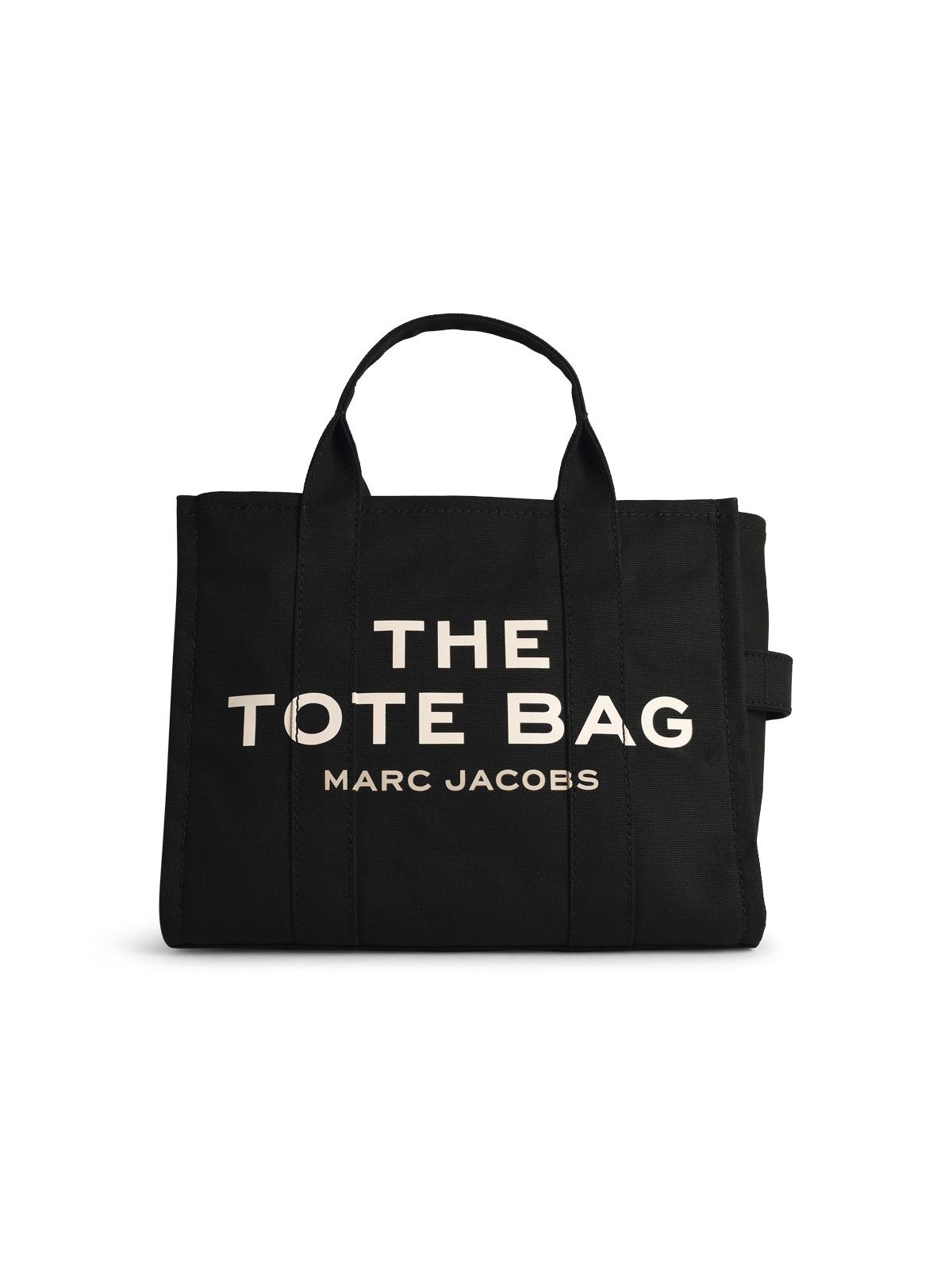 MARC JACOBS (THE) Marc Jacobs (The) Black Cotton Canvas Small Tote Bag Women