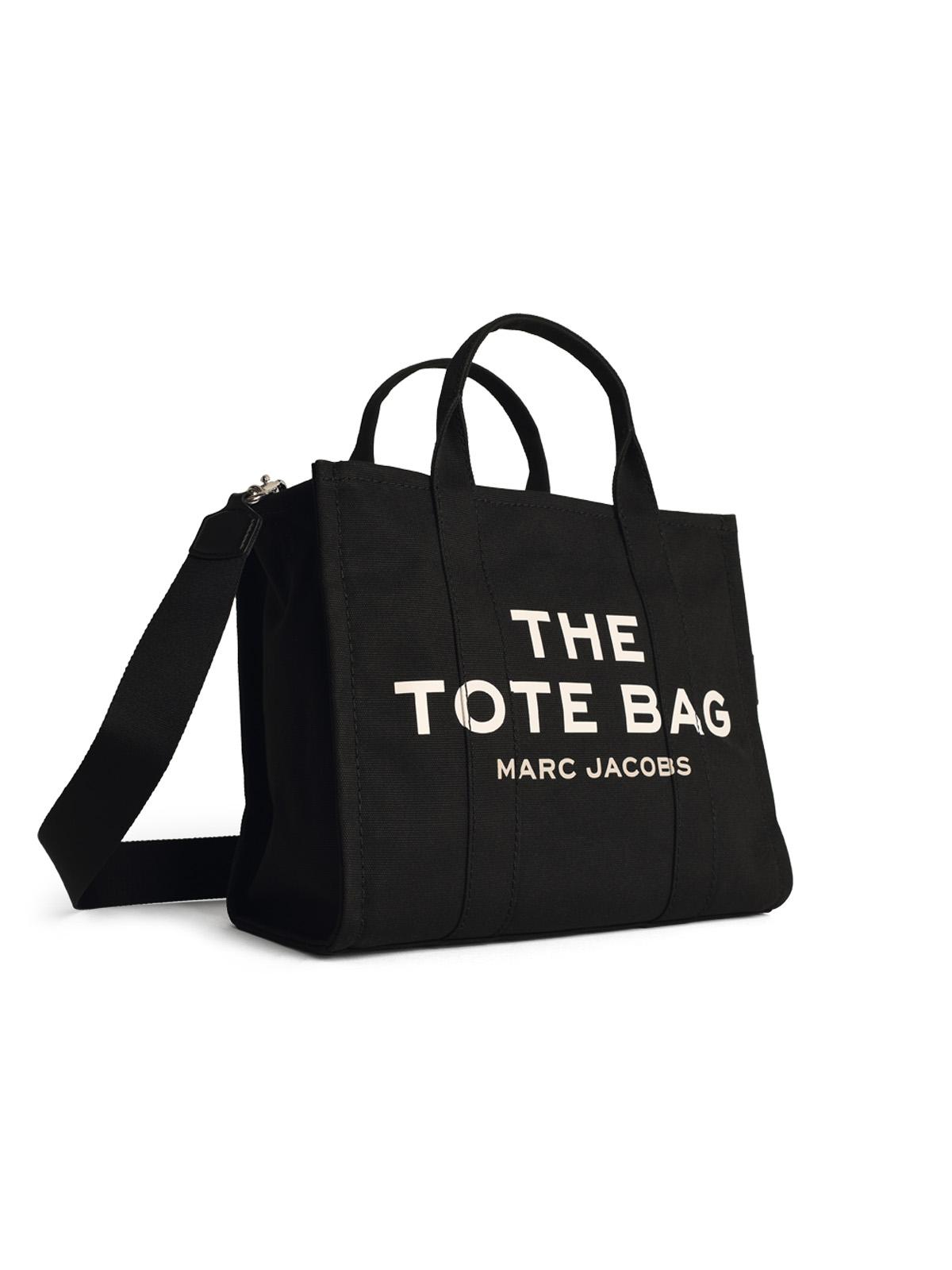 MARC JACOBS (THE) Marc Jacobs (The) Black Cotton Canvas Small Tote Bag Women