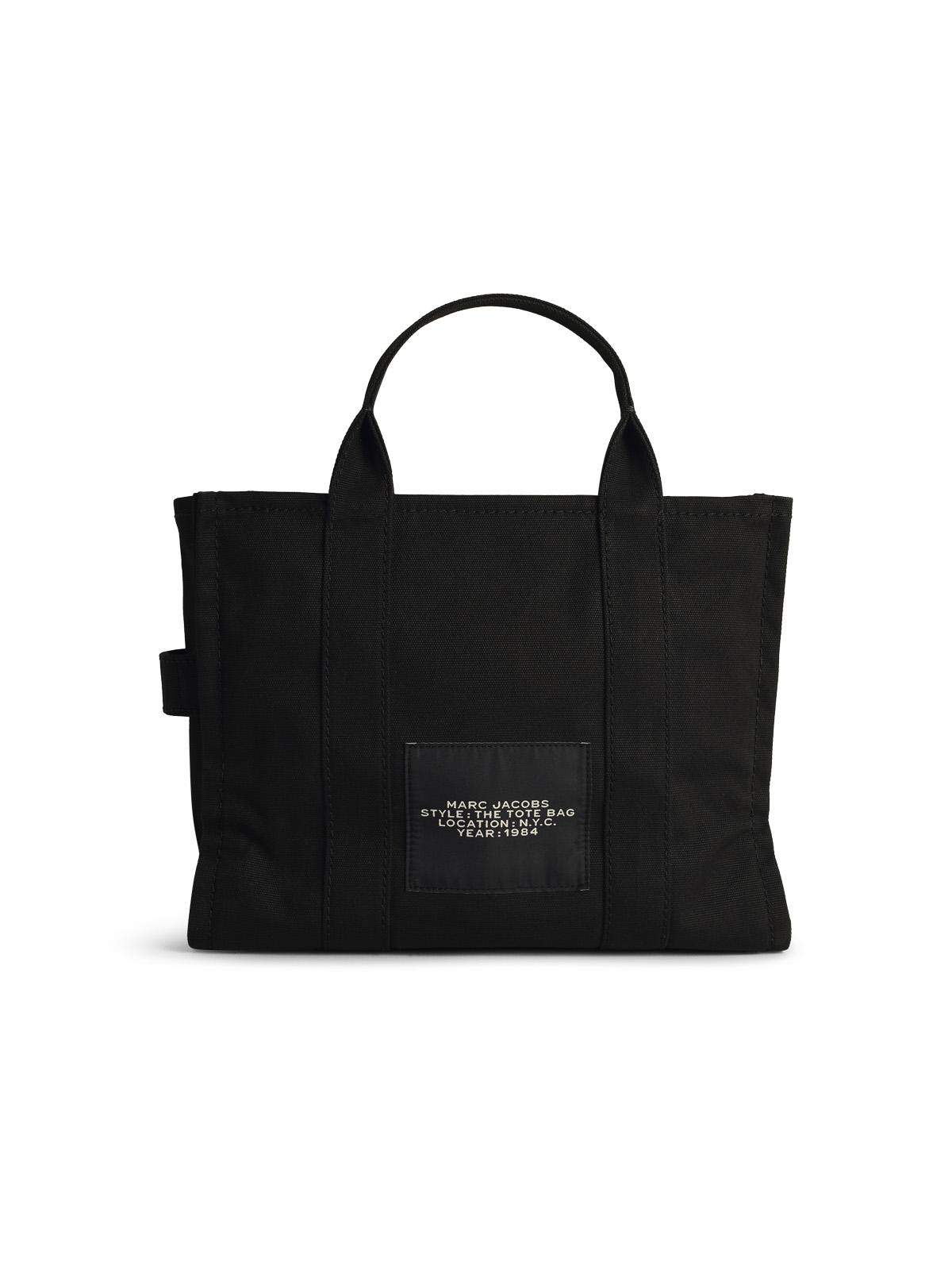 MARC JACOBS (THE) Marc Jacobs (The) Black Cotton Canvas Small Tote Bag Women