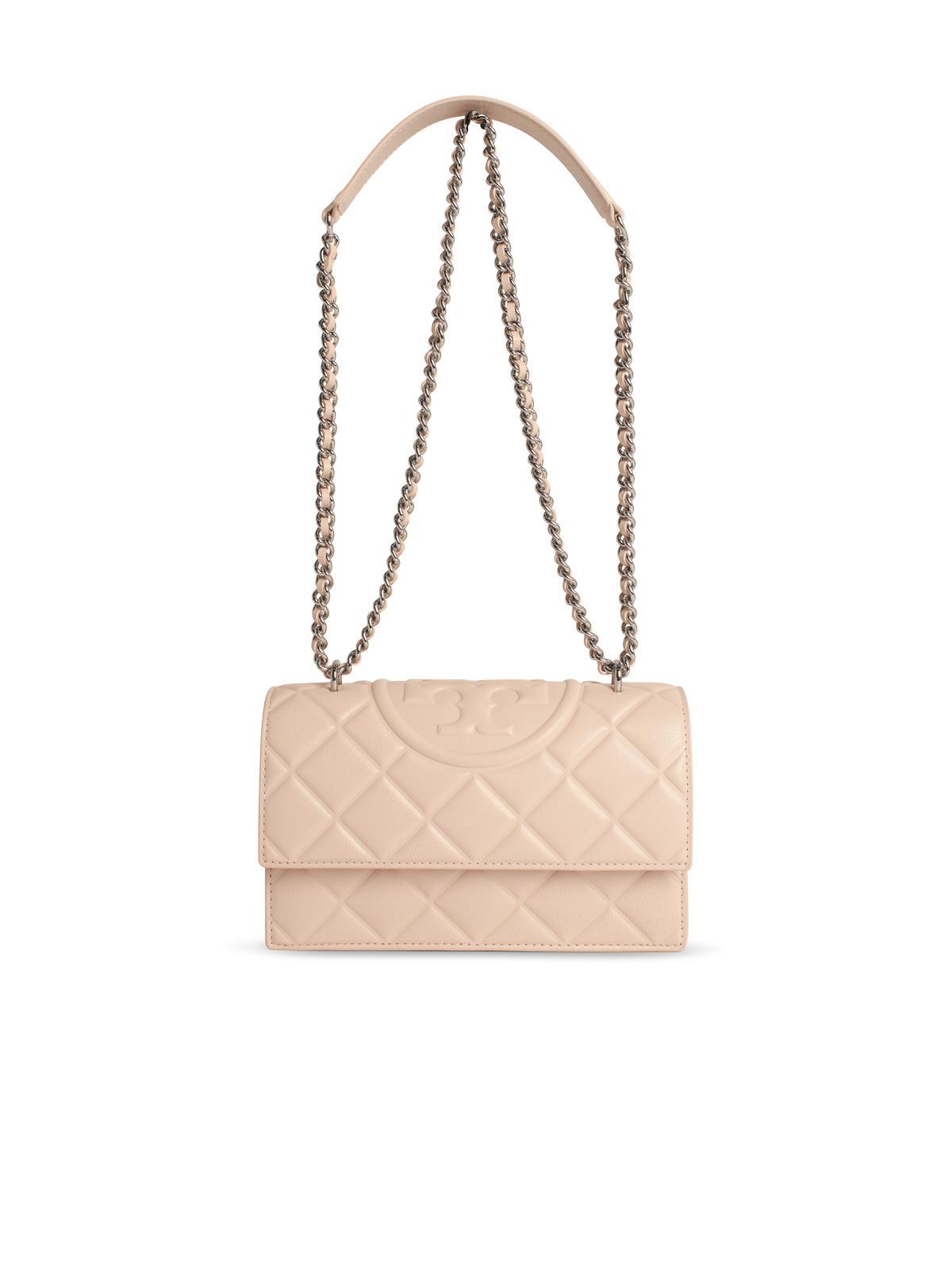 TORY BURCH Tory Burch 'Fleming' Small Pink Leather Crossbody Bag Women