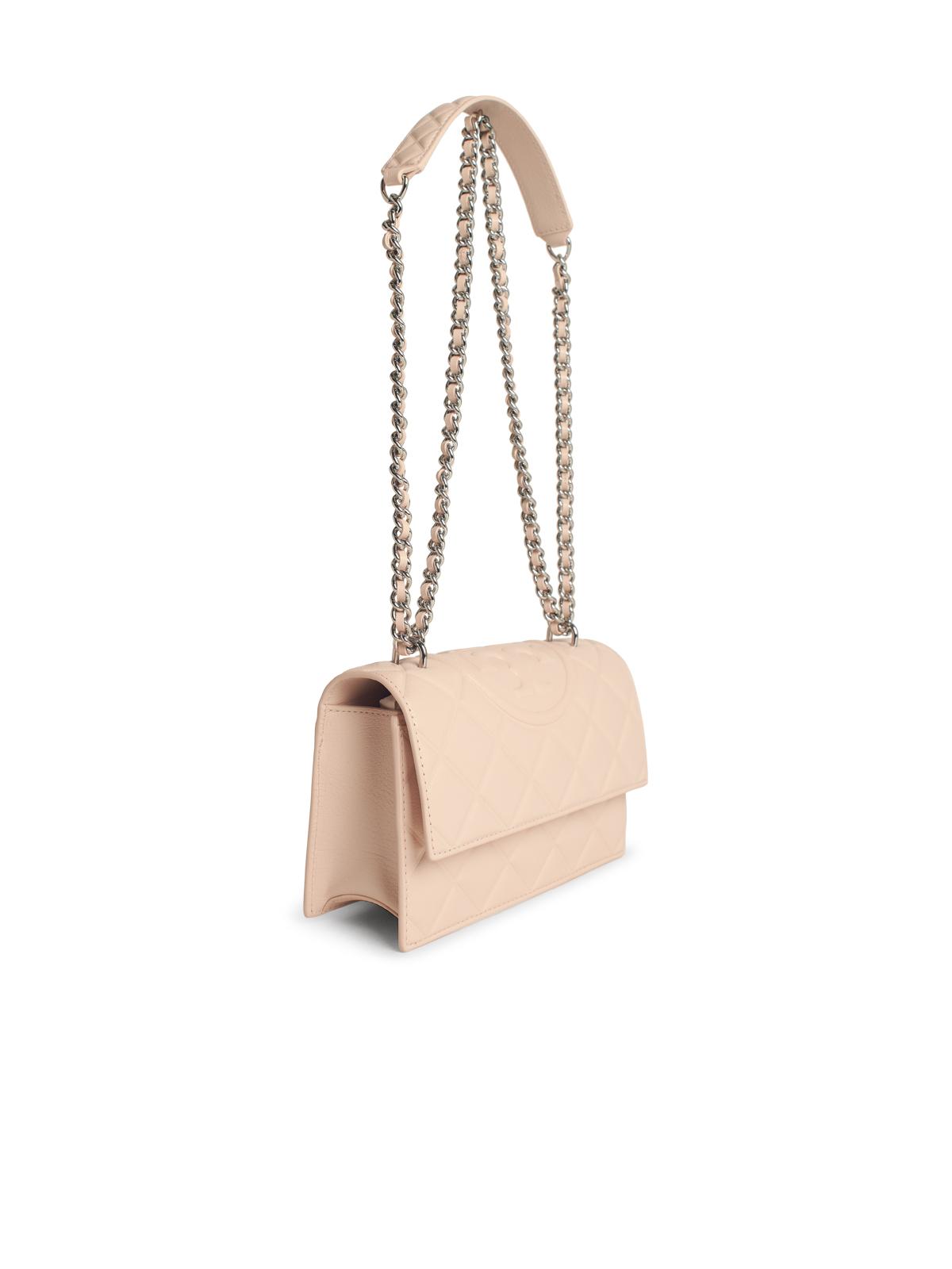 TORY BURCH Tory Burch 'Fleming' Small Pink Leather Crossbody Bag Women