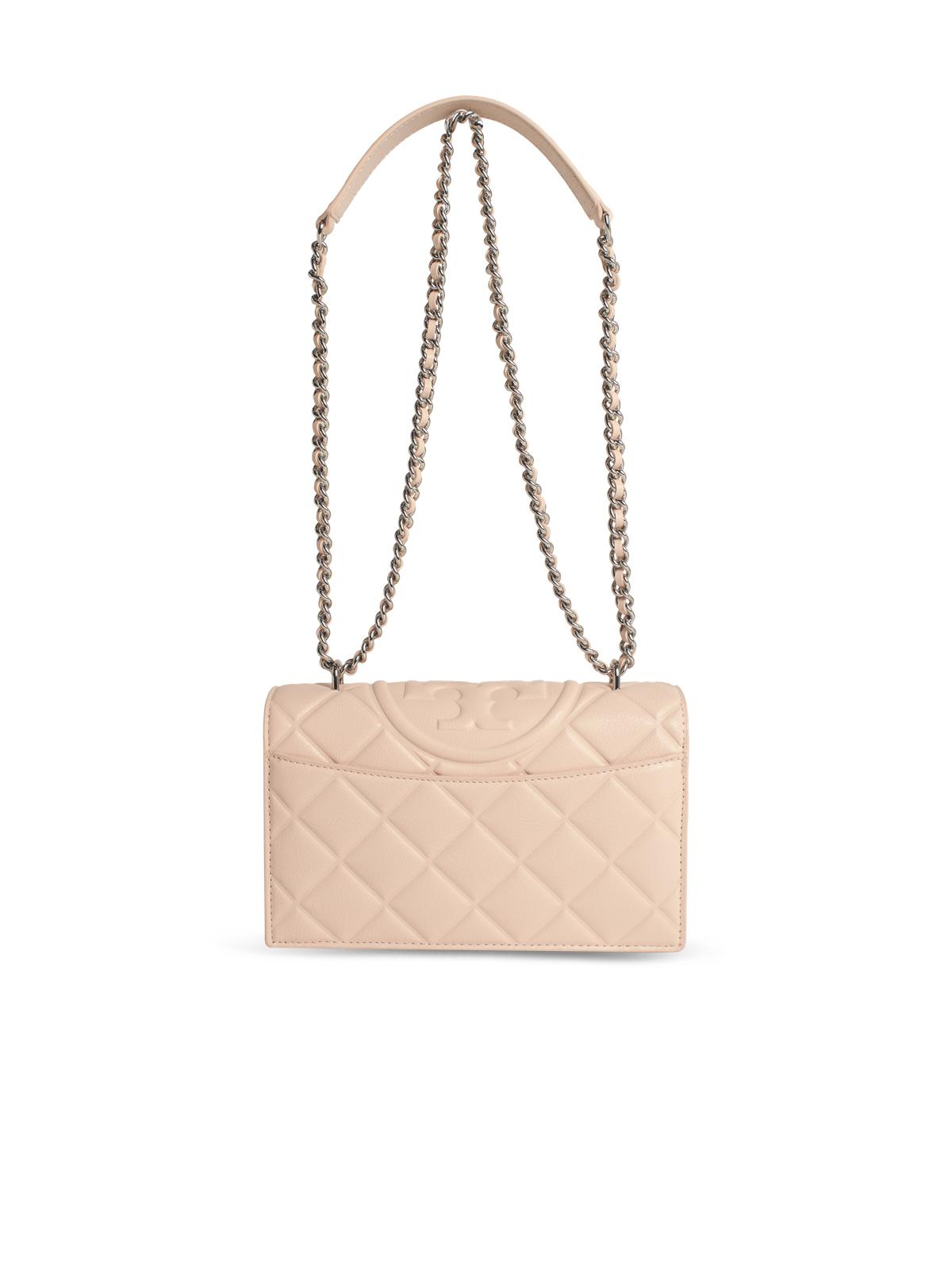 TORY BURCH Tory Burch 'Fleming' Small Pink Leather Crossbody Bag Women