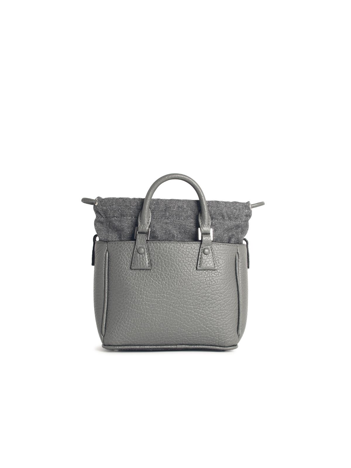 Maison Margiela '5Ac Tote Horizontal' Pebble Grey Leather Bag Women