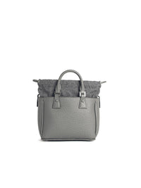 Maison Margiela '5Ac Tote Horizontal' Pebble Grey Leather Bag Women