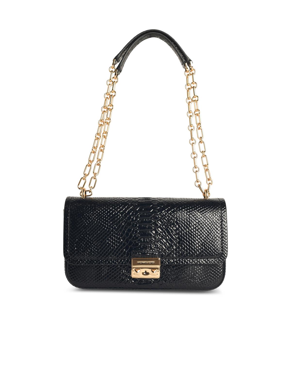 MICHAEL MICHAEL KORS Michael Michael Kors Tribeca' Black Snake Print Leather Shoulder Bag Women