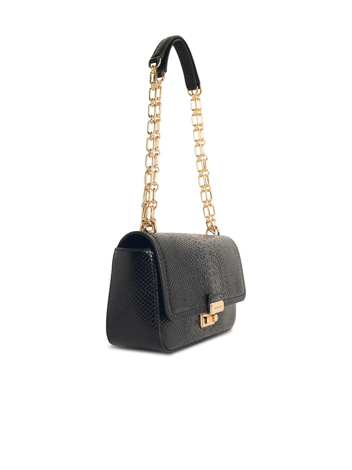 MICHAEL MICHAEL KORS Michael Michael Kors Tribeca' Black Snake Print Leather Shoulder Bag Women