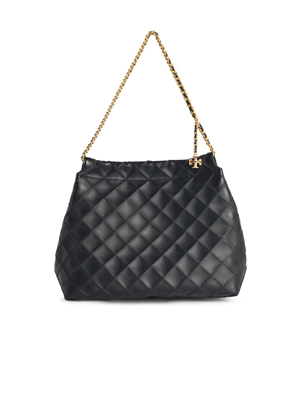 TORY BURCH Tory Burch 'Fleming Hobo' Black Leather Bag Women