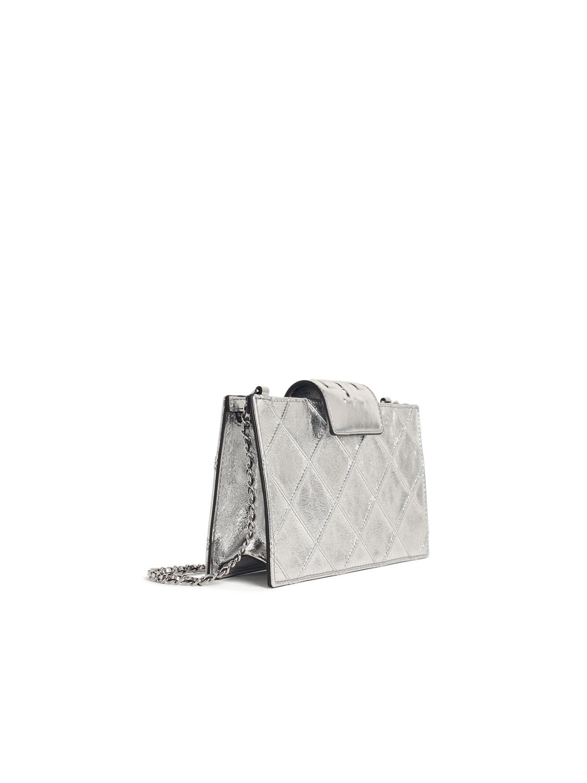 TORY BURCH Tory Burch Silver Leather Crossbody Bag Women