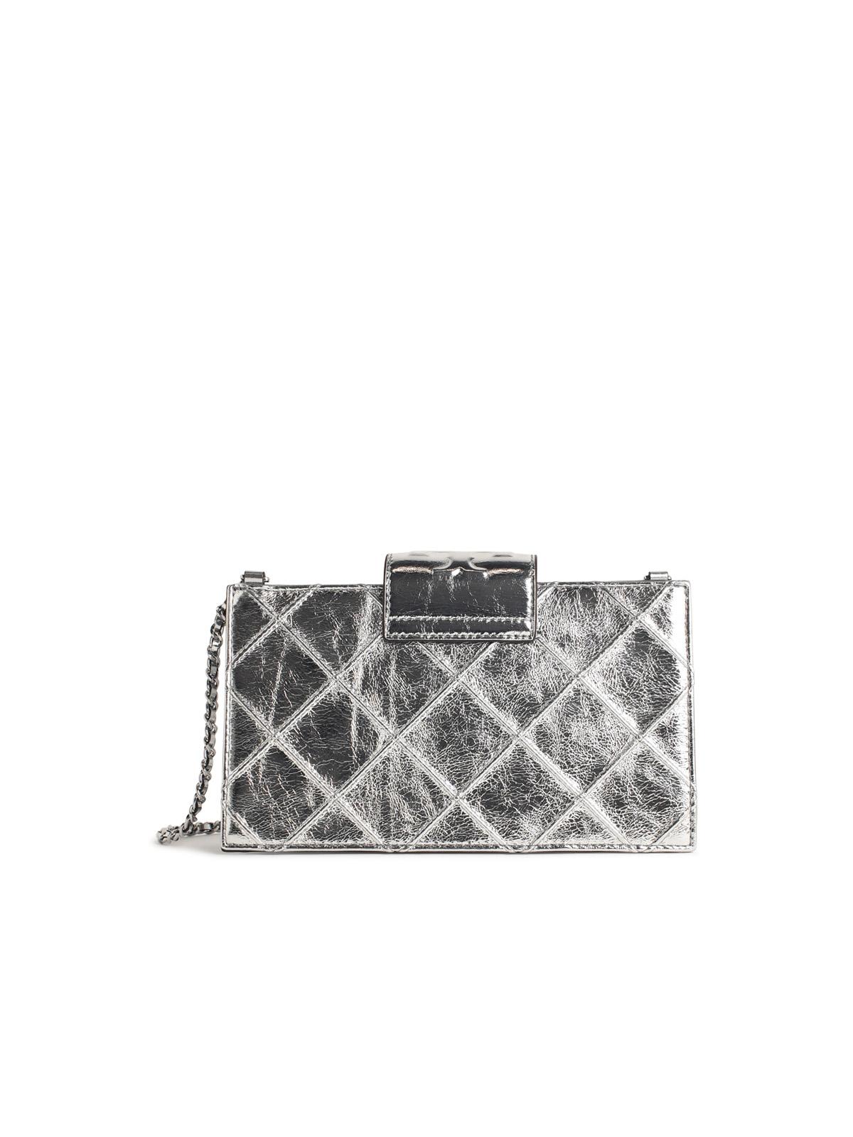 TORY BURCH Tory Burch Silver Leather Crossbody Bag Women