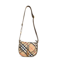 BURBERRY Burberry 'B Clip' Mini Messenger Bag In Beige Sand Cotton Blend Women