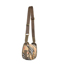 BURBERRY Burberry 'B Clip' Mini Messenger Bag In Beige Sand Cotton Blend Women