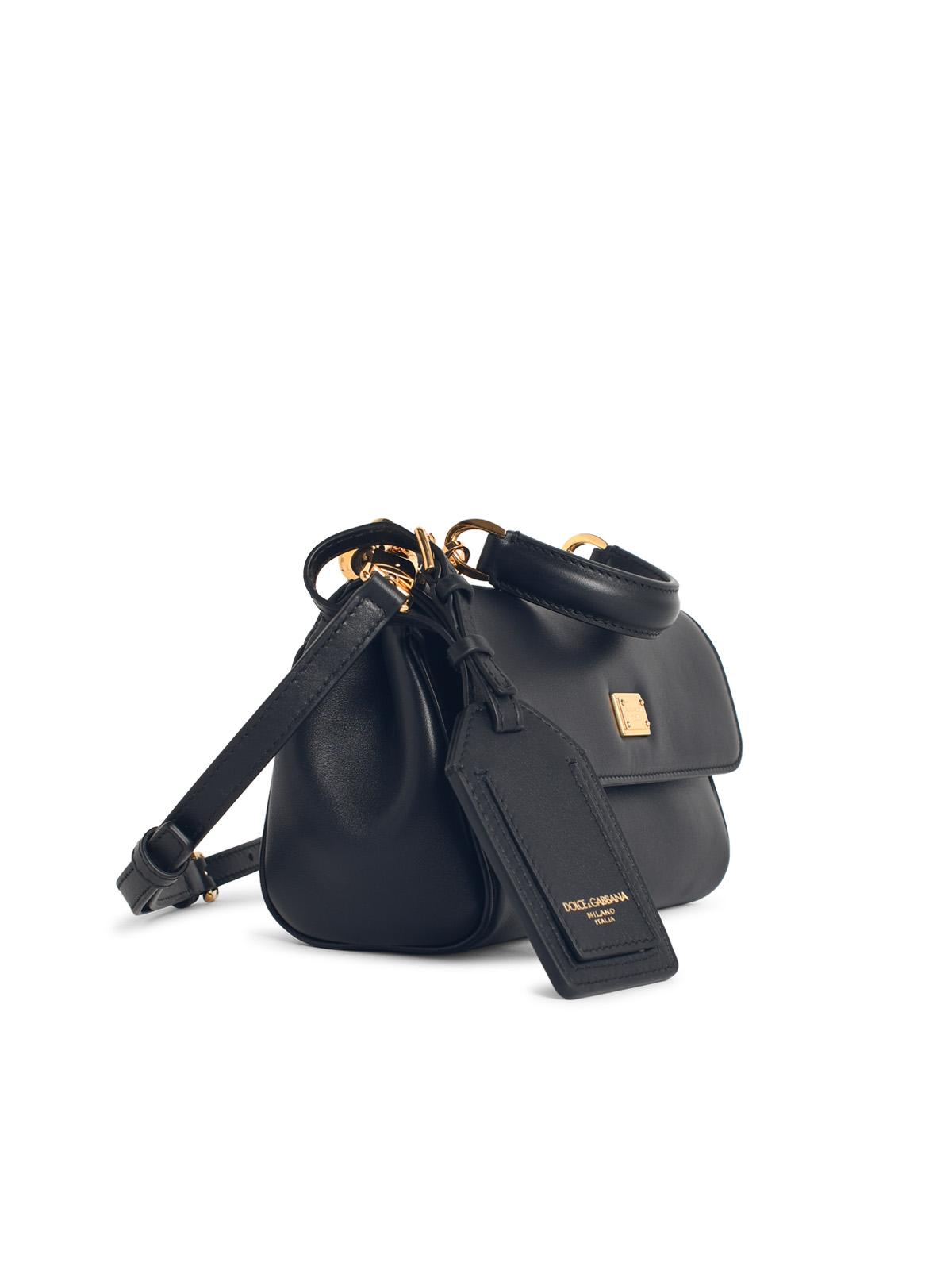 Dolce & Gabbana 'My Sicily' Black Leather Handbag Women