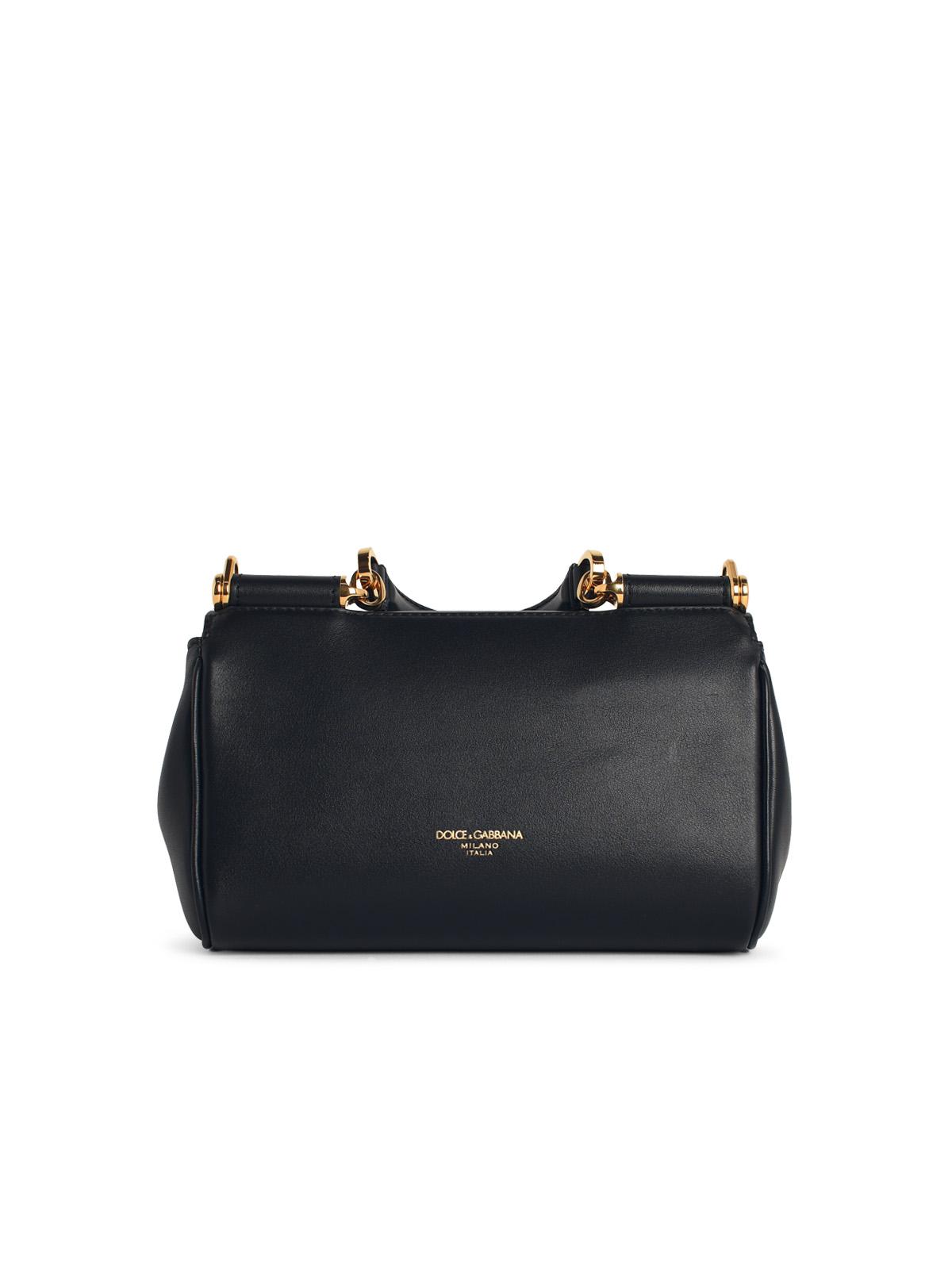 Dolce & Gabbana 'My Sicily' Black Leather Handbag Women