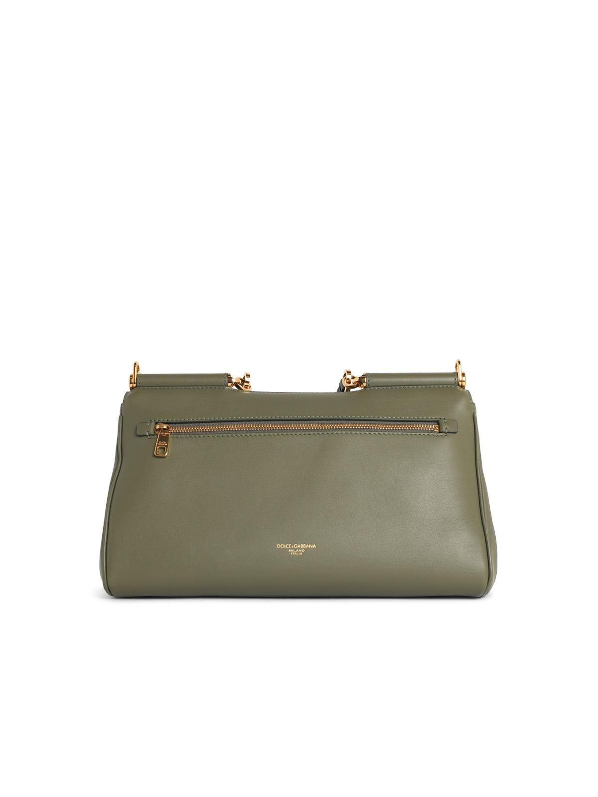 Dolce & Gabbana Ìmy Sicilyì Medium Handbag In Green Leather Women