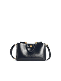 Dolce & Gabbana Large 'My Sicily' Black Leather Bag Women