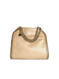 STELLA McCARTNEY Stella Mccartney 'Tote Mini Falabella' Gold 'Shaggy Deer' Bag Women