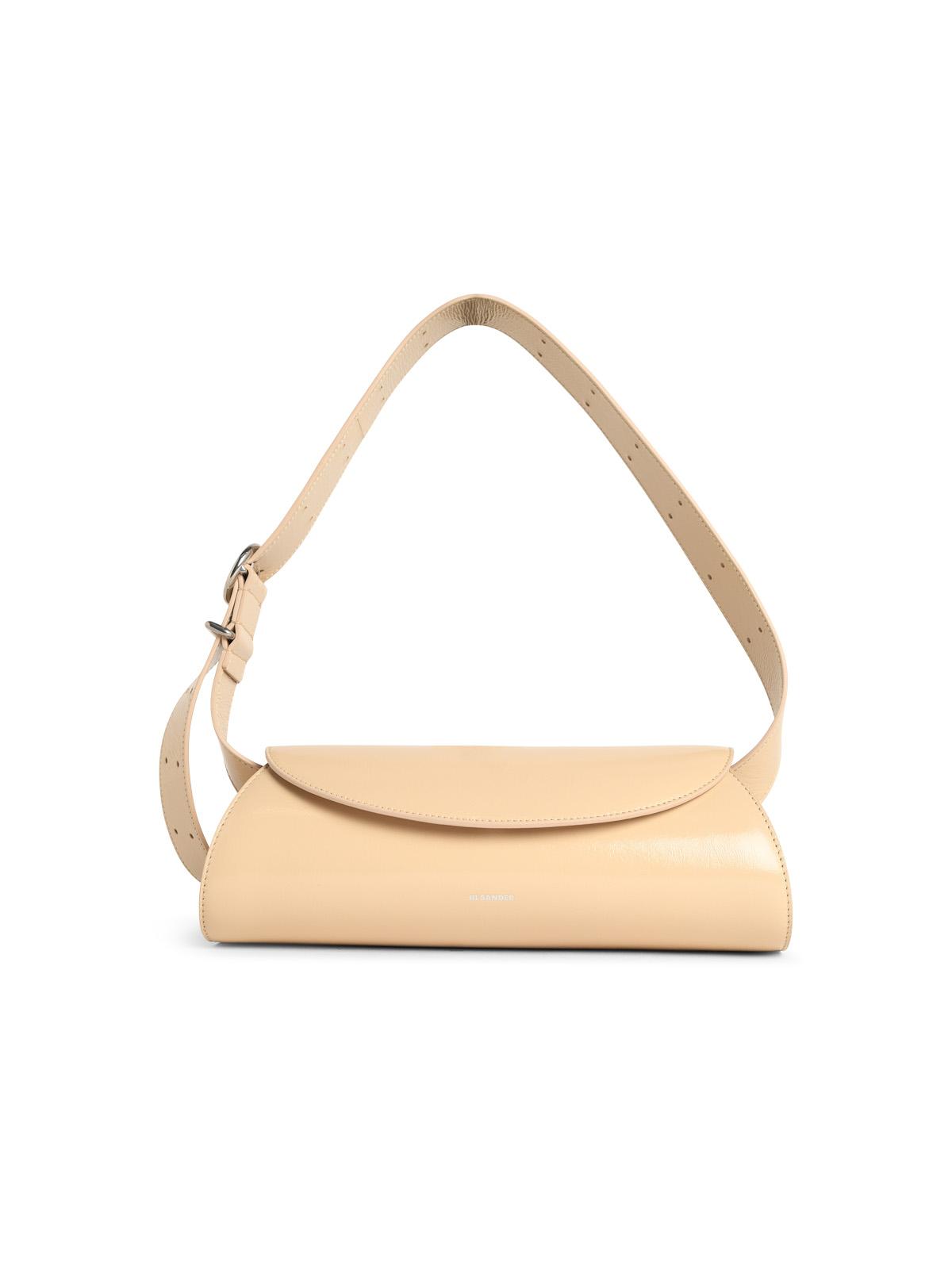 Jil Sander Small 'Cannolo' Beige Leather Bag Women