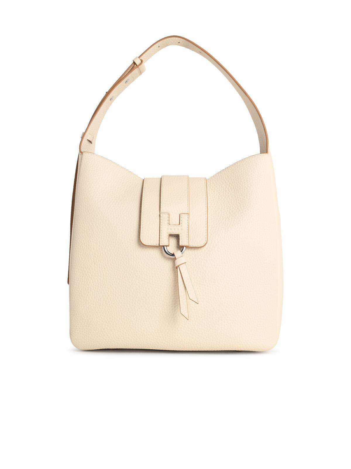 Hogan 'Hobo Hogan Trend' Ivory Leather Bag Women
