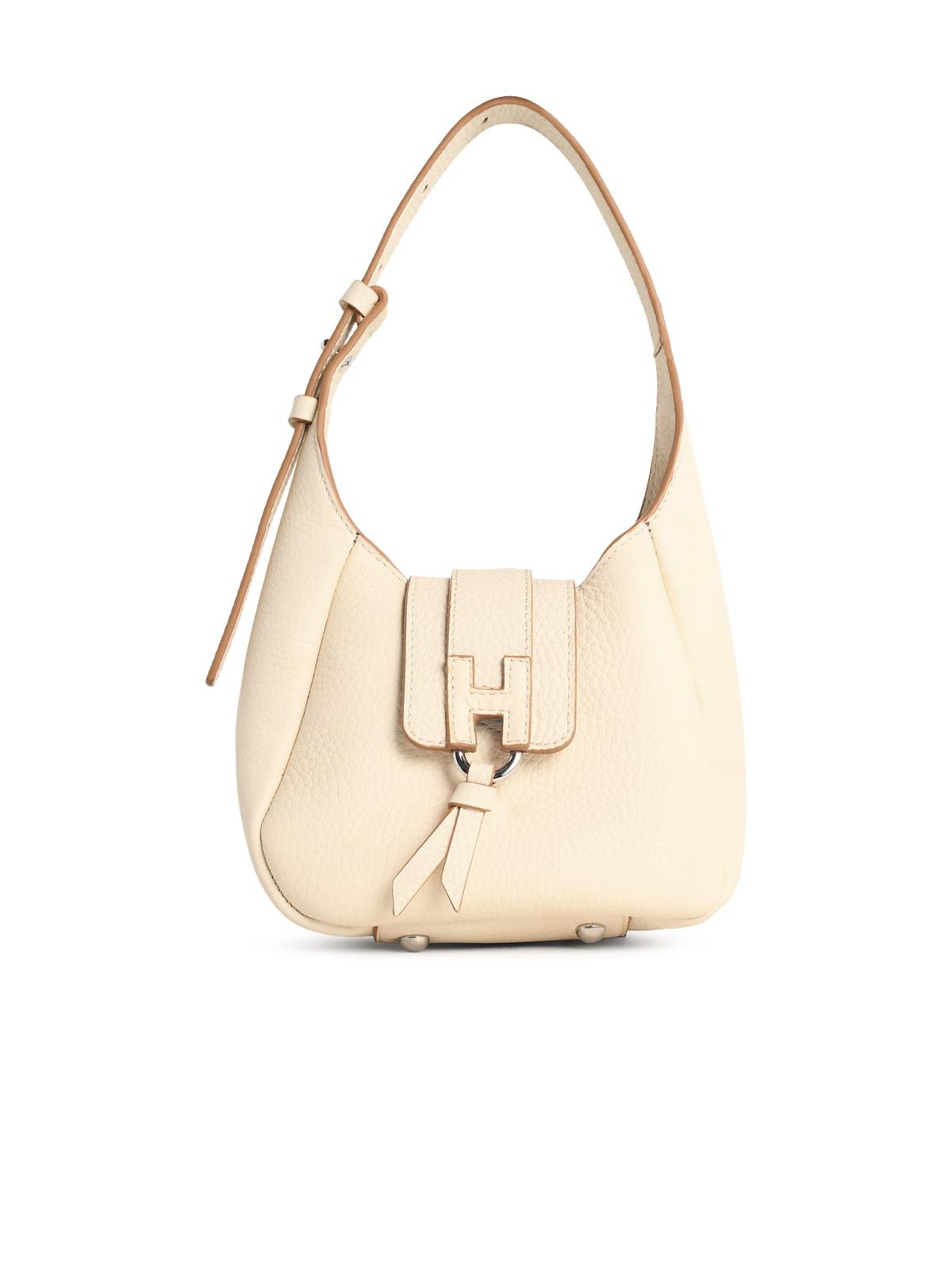 Hogan Ivory Leather 'Hobo Hogan Trend' Mini Bag Women