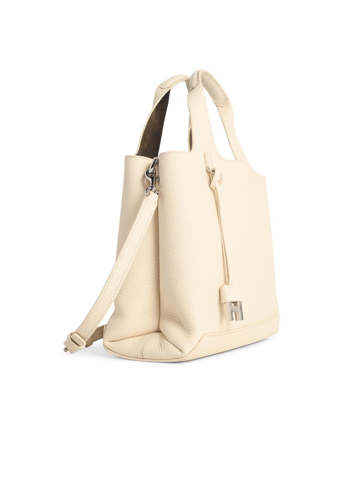 HOGAN Hogan Ivory Leather Shopping Bag Women