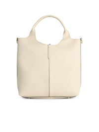 Tod's Small 'Shopping Tote' Cream Leather Bag Women