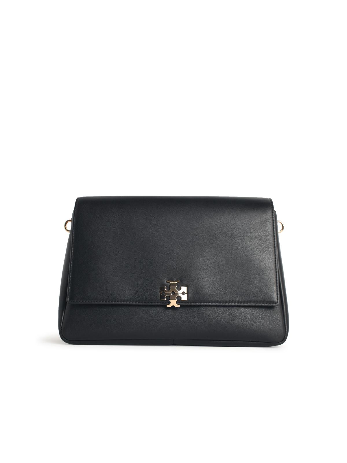 Tory Burch 'Charlie' Medium Shoulder Bag In Black Leather Women