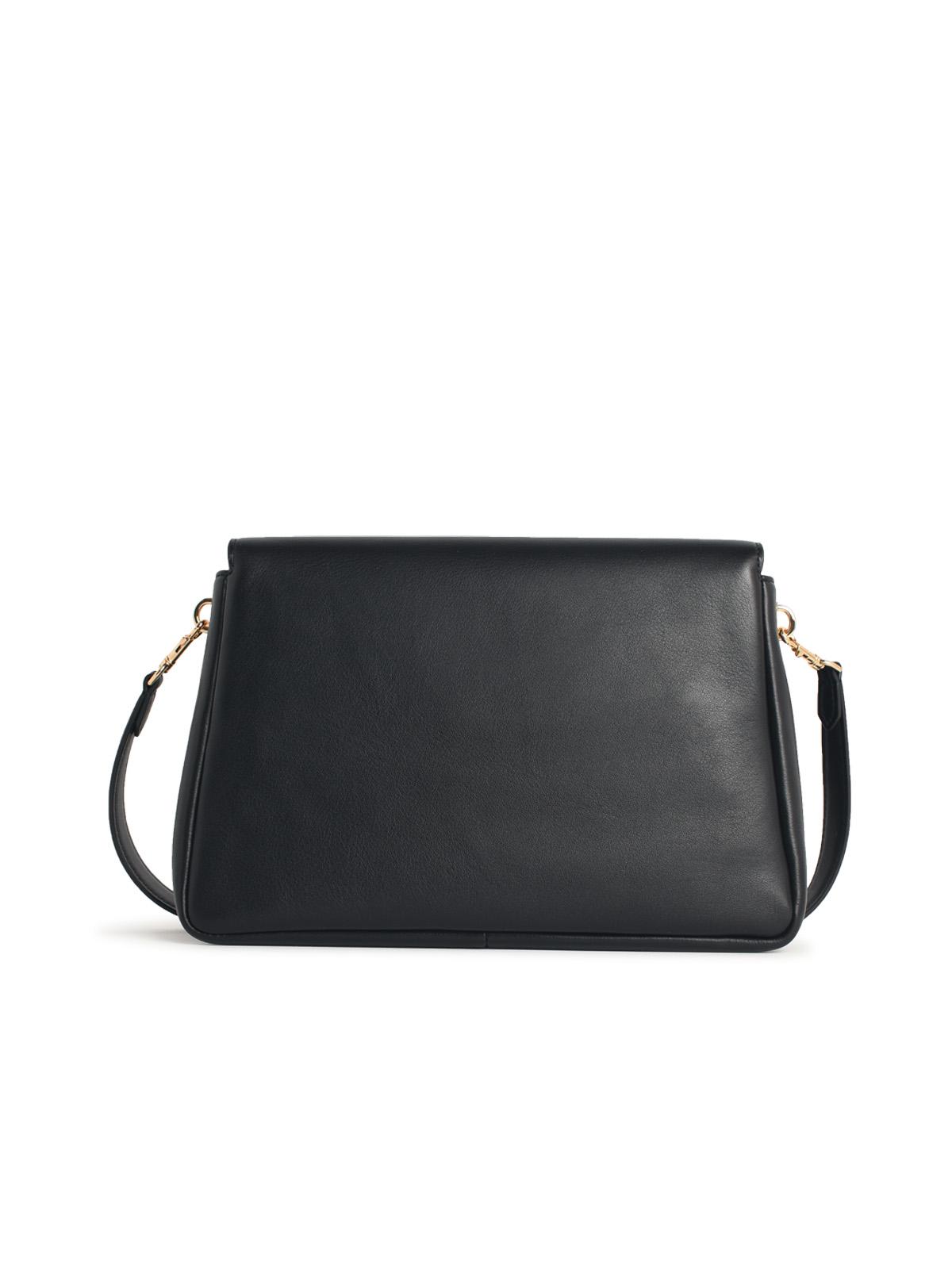 Tory Burch 'Charlie' Medium Shoulder Bag In Black Leather Women
