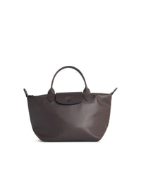 LONGCHAMP Longchamp 'S Le Pliage Xtra' Leather 'Moka' Handle Bag Women