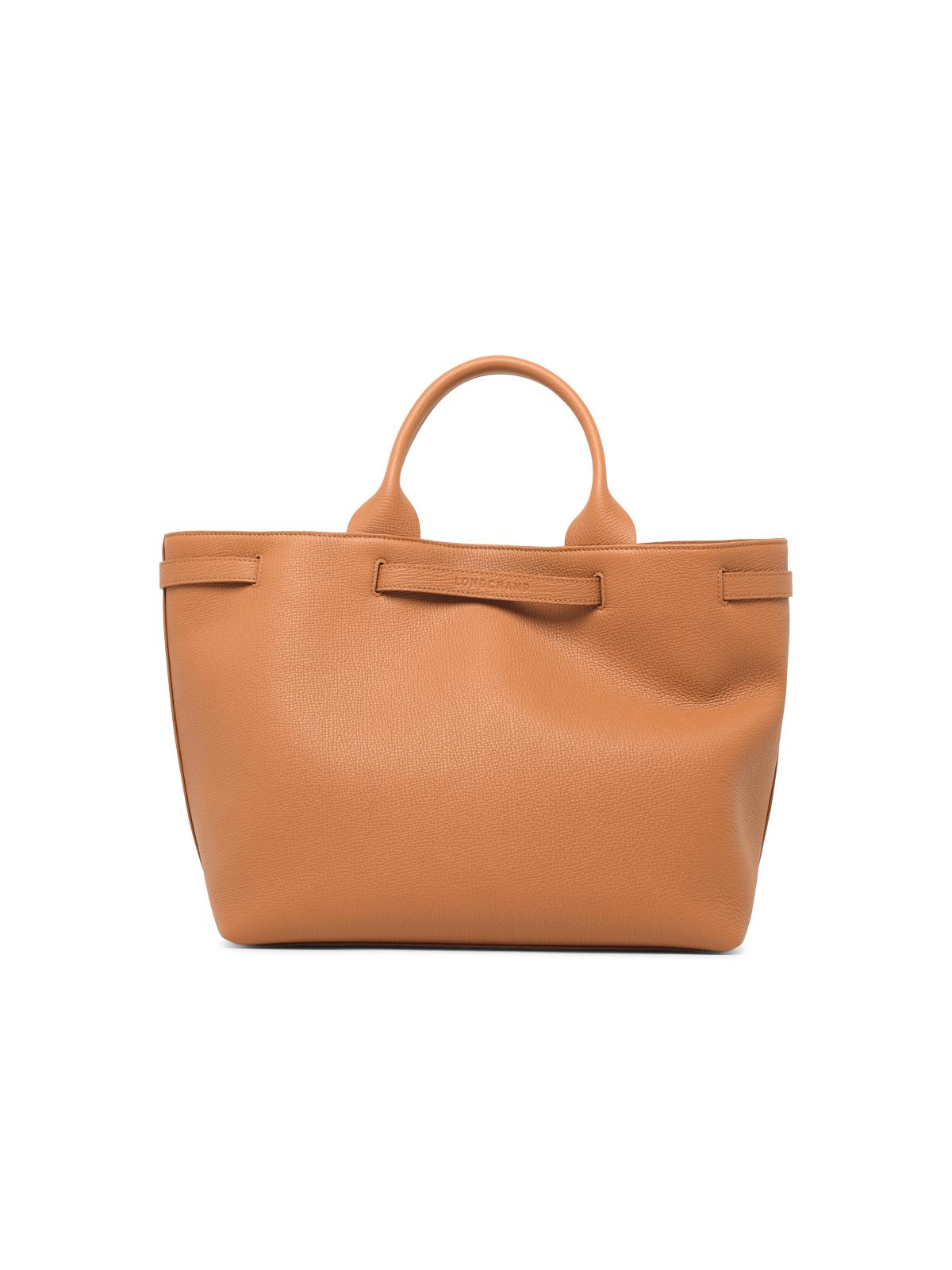 LONGCHAMP Longchamp 'Shopping Le Smart Flow L' Caramel Leather Bag Women