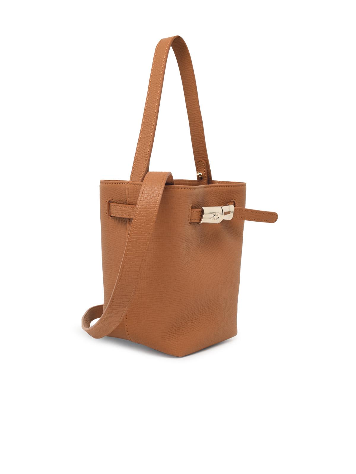 LONGCHAMP Longchamp 'Le Smart Flow' Brown Leather Bag Women