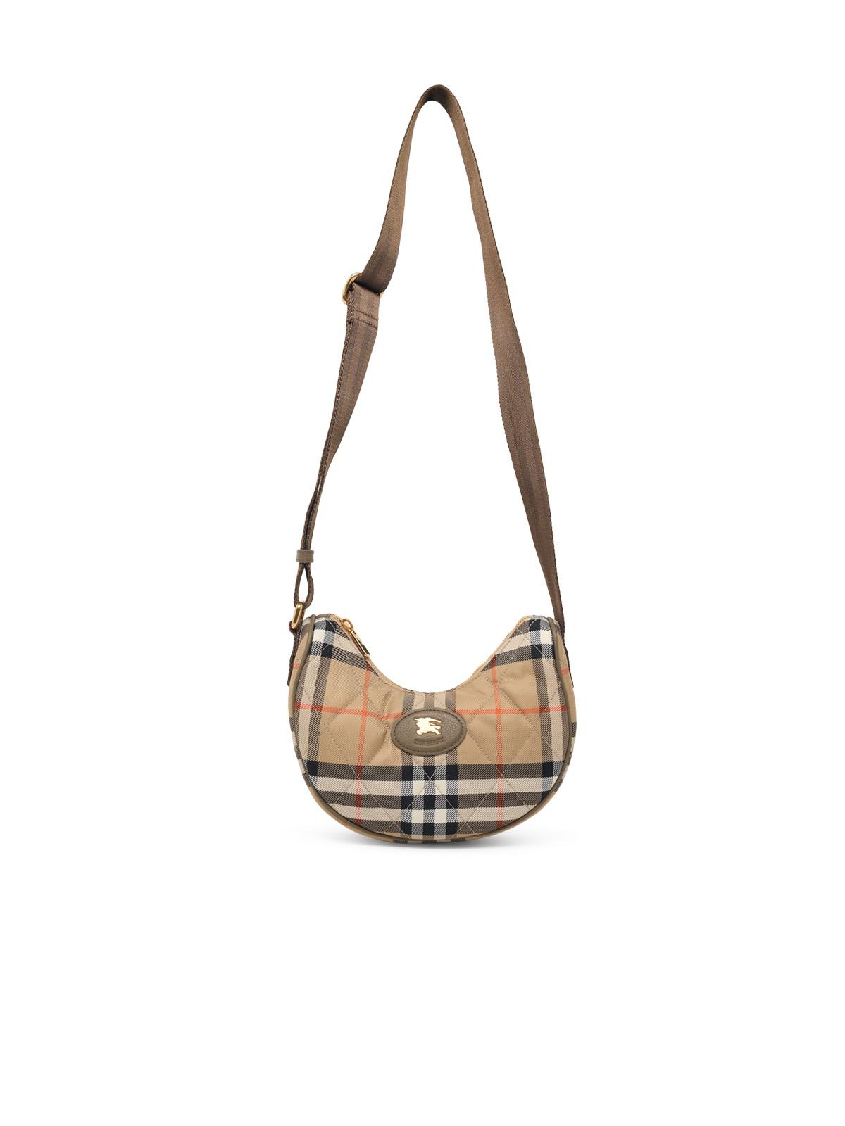 Burberry 'Horseshoe' Crossbody Bag In Beige Polyamide Women