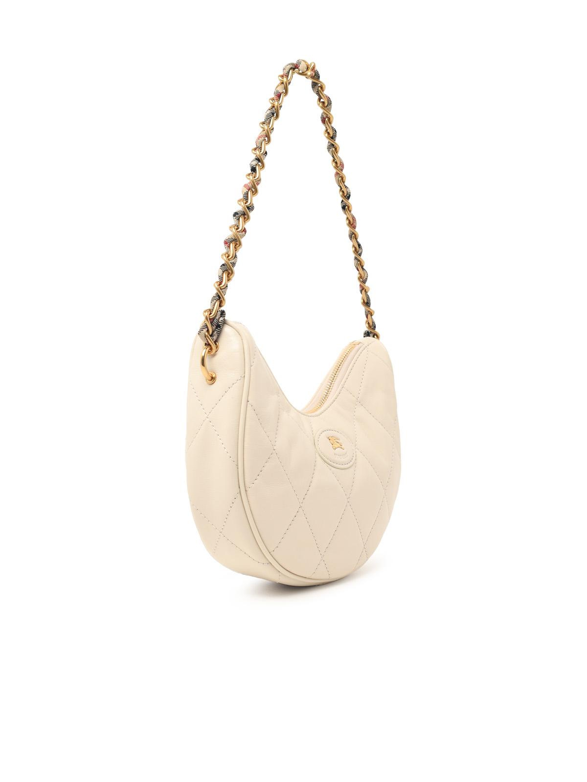 Burberry 'Horseshoe' Cream Leather Bag Women