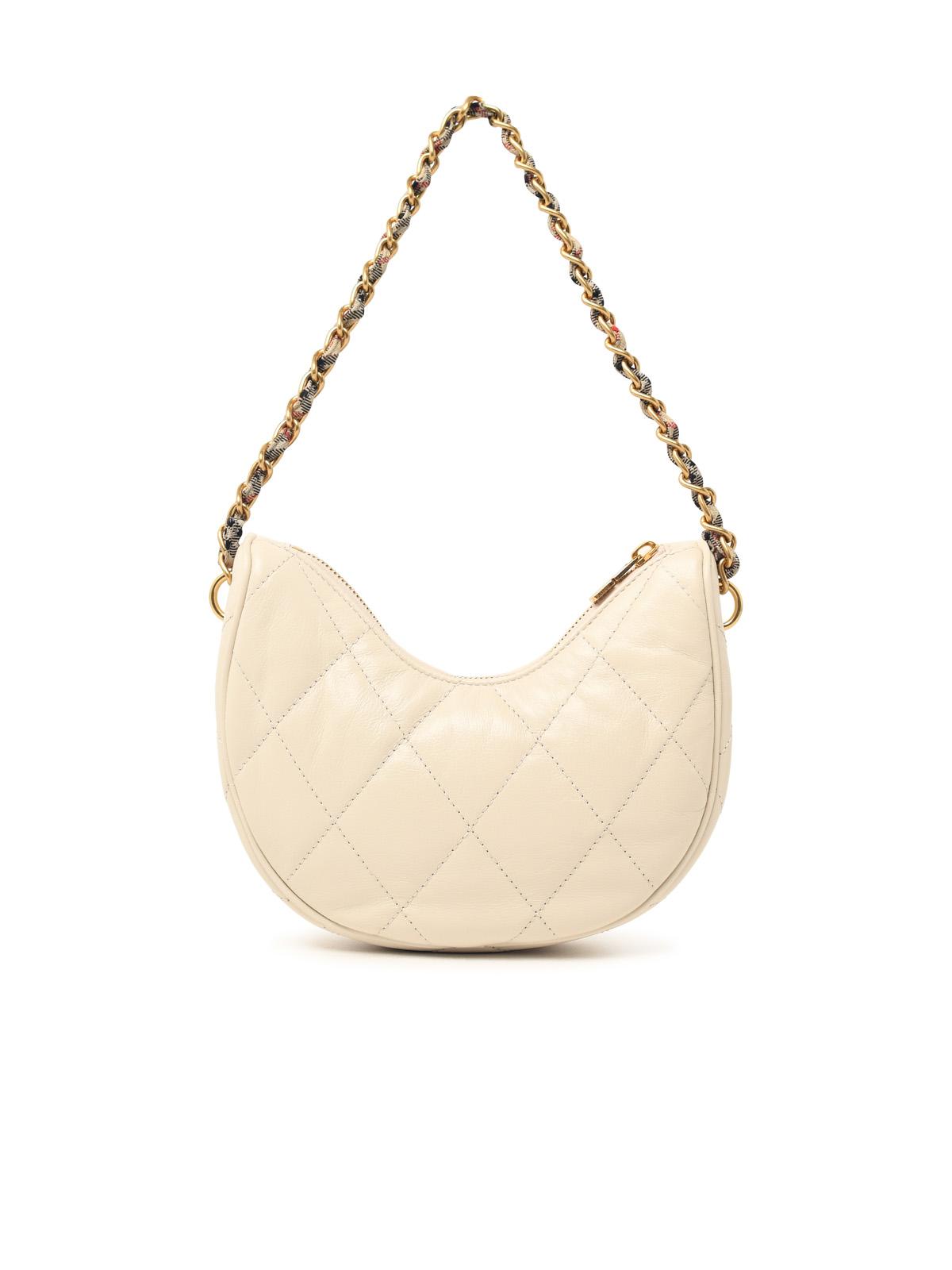 Burberry 'Horseshoe' Cream Leather Bag Women