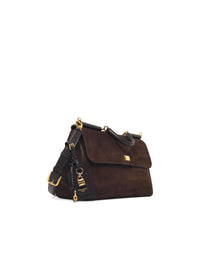 DOLCE & GABBANA Dolce & Gabbana Dark Brown Suede 'My Sicily' Maxi Bag Women