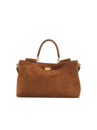 Dolce & Gabbana Medium 'Vittoria' Brown Suede Handbag Women