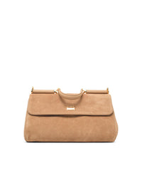 DOLCE & GABBANA Dolce & Gabbana Medium 'My Sicily' Bag In Beige Suede Women