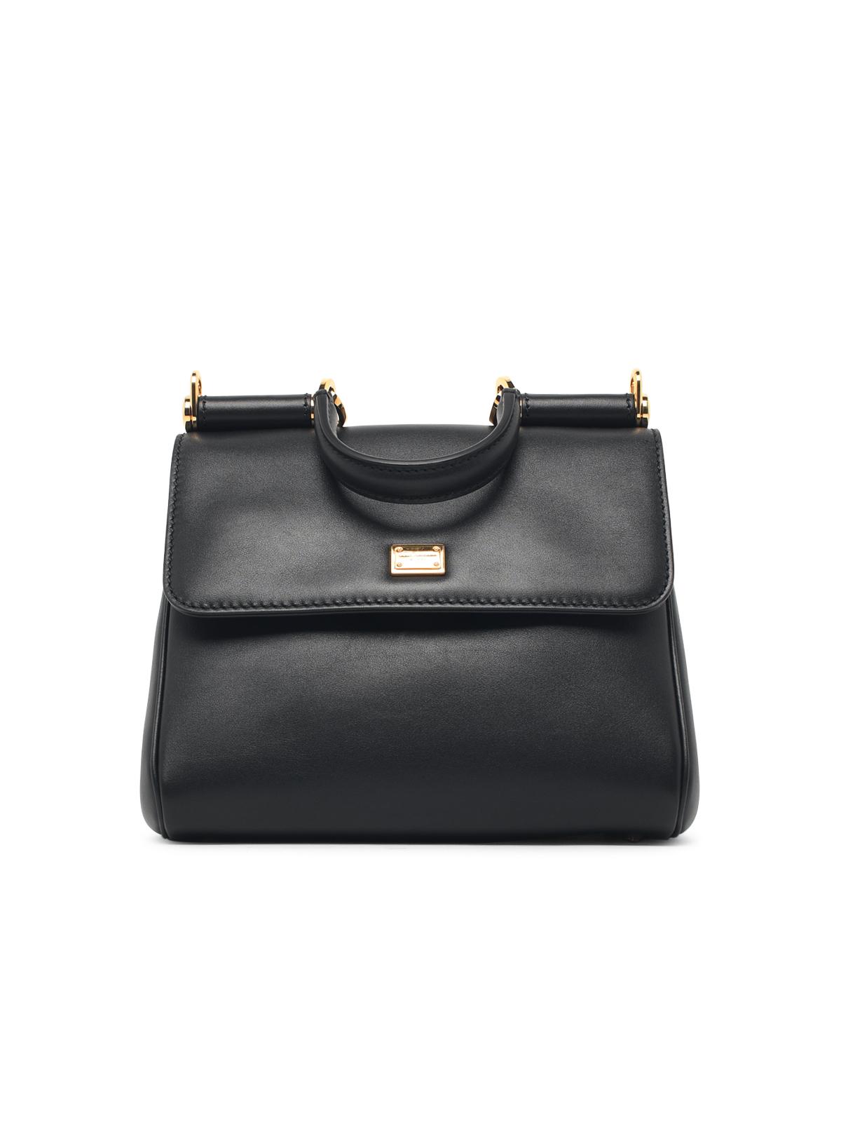 DOLCE & GABBANA Dolce & Gabbana Small 'My Sicily' Black Leather Bag Women