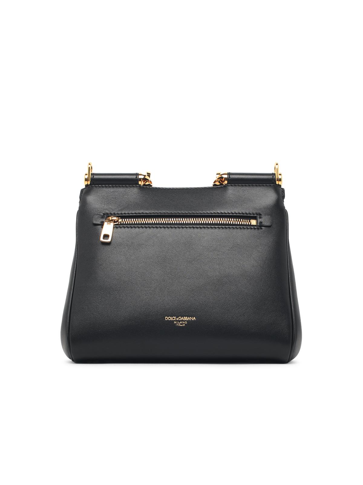 DOLCE & GABBANA Dolce & Gabbana Small 'My Sicily' Black Leather Bag Women
