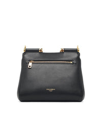 DOLCE & GABBANA Dolce & Gabbana Small 'My Sicily' Black Leather Bag Women